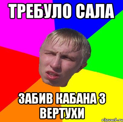 требуло сала забив кабана з вертухи