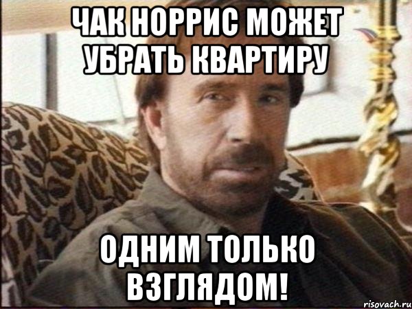 Чак Норрис может убрать квартиру одним только взглядом!, Мем чак норрис