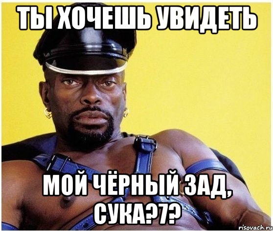 ТЫ ХОЧЕШЬ УВИДЕТЬ МОЙ ЧЁРНЫЙ ЗАД, СУКА?7?, Мем Черный властелин