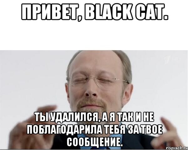 Привет, Black Cat. Ты удалился, а я так и не поблагодарила тебя за твое сообщение., Мем  чертоги разума