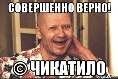 Совершенно верно! © Чикатило, Мем Чикатило