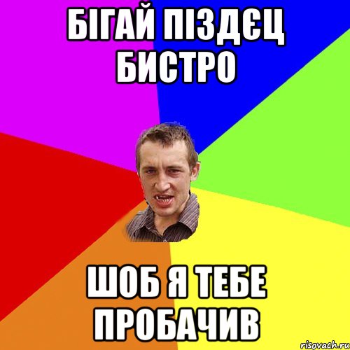 бігай піздєц бистро шоб я тебе пробачив, Мем Чоткий паца