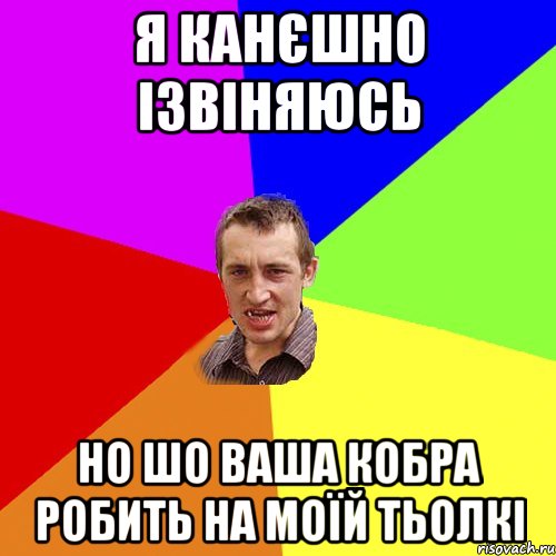 Я канєшно ізвіняюсь но шо ваша кобра робить на моїй тьолкі, Мем Чоткий паца