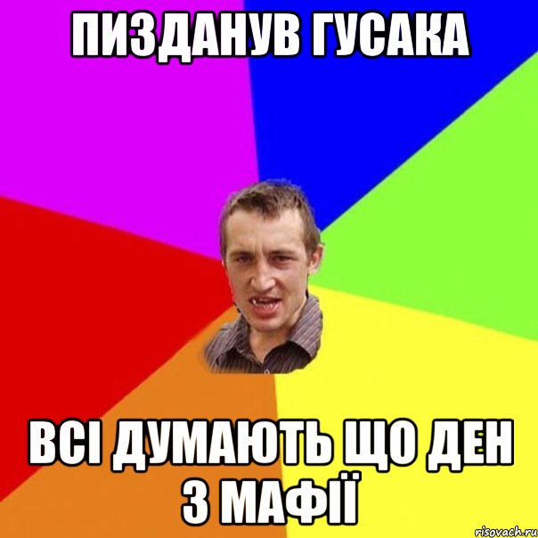 пизданув гусака всі думають що ден з мафії