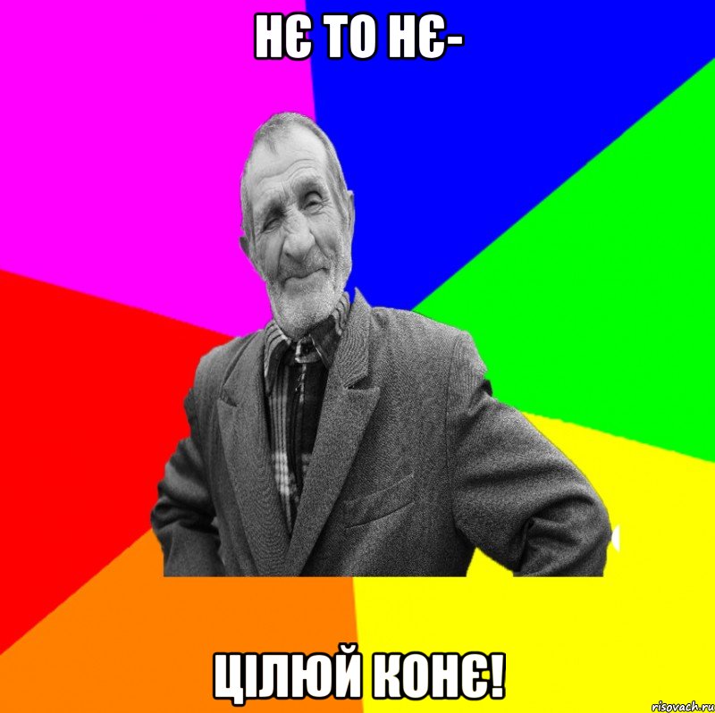 НЄ ТО НЄ- ЦІЛЮЙ КОНЄ!, Мем ДЕД