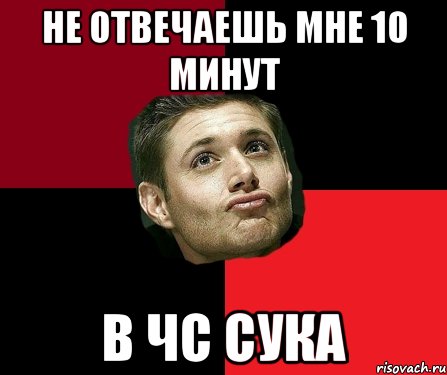 не отвечаешь мне 10 минут в чс сука, Мем  дин