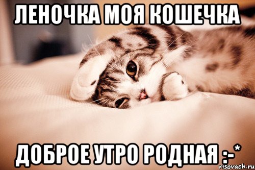 леночка моя кошечка доброе утро родная :-*