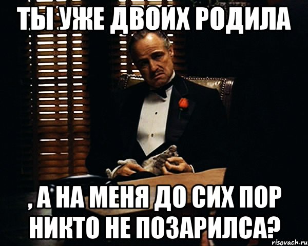 ты уже двоих родила , а на меня до сих пор никто не позарилса?, Мем Дон Вито Корлеоне