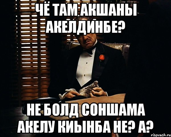 чё там акшаны акелдинбе? не болд соншама акелу киынба не? а?, Мем Дон Вито Корлеоне