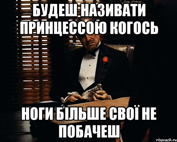 будеш називати принцессою когось ноги більше свої не побачеш, Мем Дон Вито Корлеоне