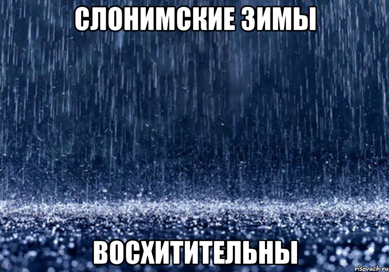 Слонимские зимы восхитительны, Мем дождь