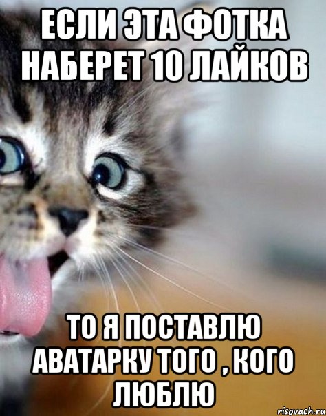 Если эта фотка наберет 10 лайков То я поставлю аватарку того , кого люблю