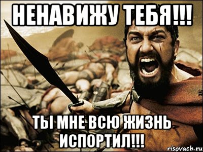 Ненавижу тебя!!! Ты мне всю жизнь испортил!!!