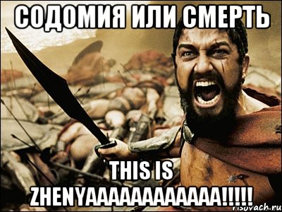 СОДОМИЯ ИЛИ СМЕРТЬ THIS IS ZHENYAAAAAAAAAAAA!!!!!, Мем Это Спарта