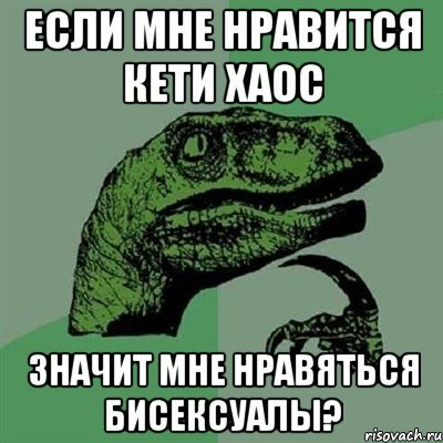 Если мне нравится Кети Хаос Значит мне нравяться бисексуалы?, Мем Филосораптор