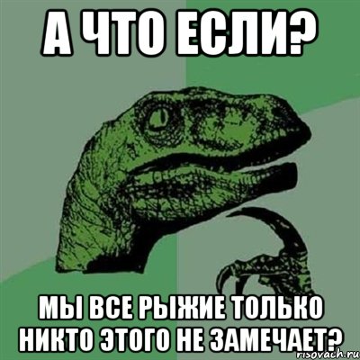 А что если? Мы все рыжие только никто этого не замечает?, Мем Филосораптор