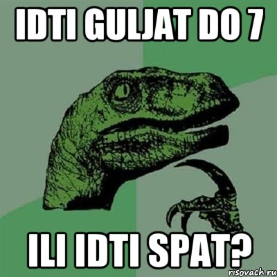 idti guljat do 7 ili idti spat?, Мем Филосораптор