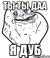ты ты даа я дуб, Мем Forever Alone