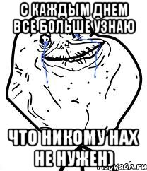 с каждым днем все больше узнаю что никому нах не нужен), Мем Forever Alone