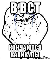 В ВСТ кончаются каникулы, Мем Forever Alone