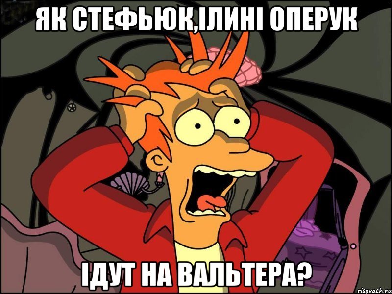 ЯК СТЕФЬЮК,ІЛИНІ ОПЕРУК ІДУТ НА ВАЛЬТЕРА?, Мем Фрай в панике