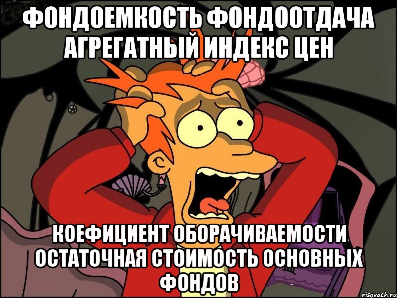 фондоемкость фондоотдача агрегатный индекс цен коефициент оборачиваемости остаточная стоимость основных фондов