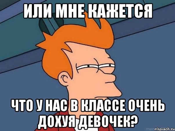 Или мне кажется Что у нас в классе очень дохуя девочек?, Мем  Фрай (мне кажется или)