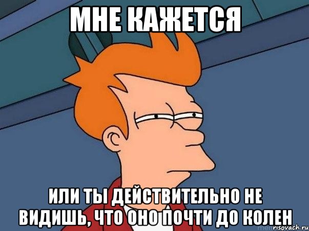 Мне кажется Или ты действительно не видишь, что оно почти до колен, Мем  Фрай (мне кажется или)