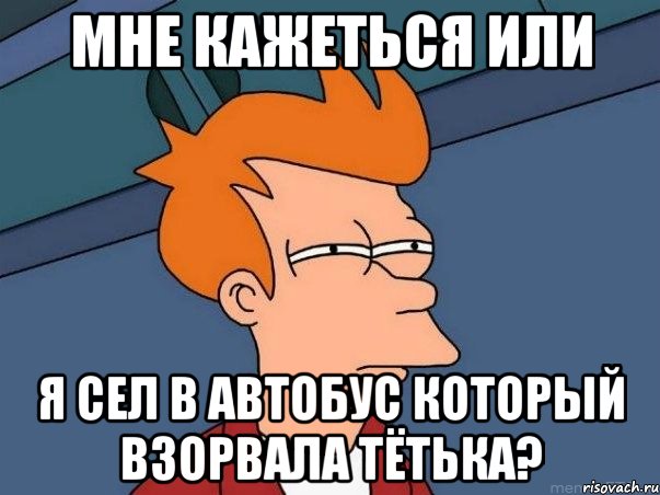 Мне кажеться или Я сел в автобус который взорвала тётька?, Мем  Фрай (мне кажется или)