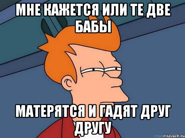 мне кажется или те две бабы матерятся и гадят друг другу, Мем  Фрай (мне кажется или)