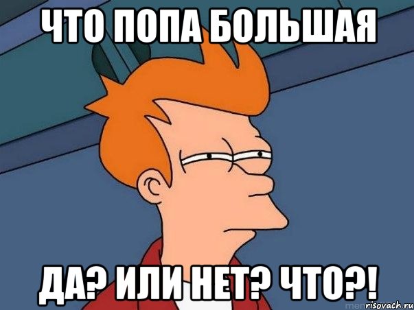 что попа большая да? или нет? что?!, Мем  Фрай (мне кажется или)