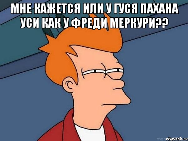 Мне кажется или у Гуся пахана уси как у Фреди Меркури?? , Мем  Фрай (мне кажется или)