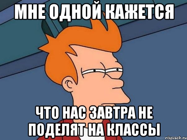 мне одной кажется что нас завтра не поделят на классы, Мем  Фрай (мне кажется или)