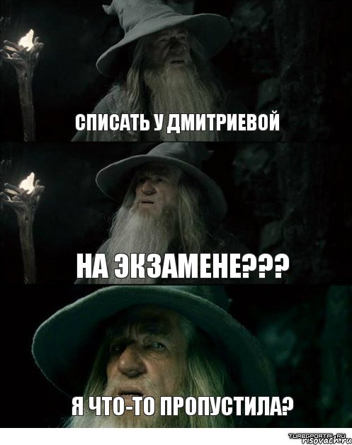 Списать у Дмитриевой на экзамене??? Я что-то пропустила?, Комикс Гендальф заблудился