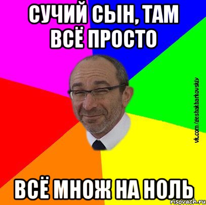 Сучий сын, там всё просто всё множ на ноль, Мем Геша Харьковский