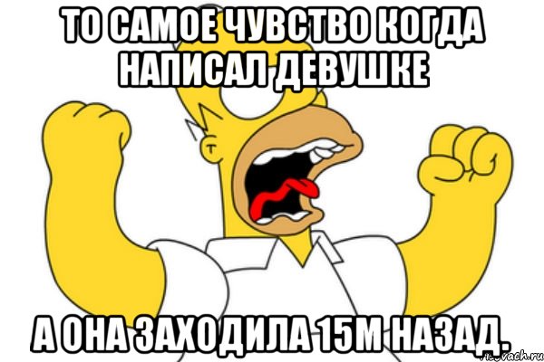 То самое чувство когда написал девушке а она заходила 15м назад.