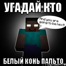 УГАДАЙ КТО БЕЛЫЙ КОНЬ ПАЛЬТО, Мем HEROBRINE