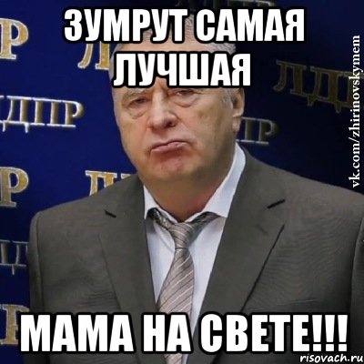 ЗУМРУТ САМАЯ ЛУЧШАЯ МАМА НА СВЕТЕ!!!, Мем Хватит это терпеть (Жириновский)