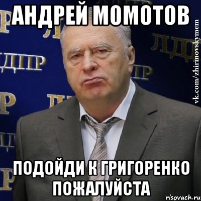 Андрей Момотов Подойди к Григоренко пожалуйста, Мем Хватит это терпеть (Жириновский)