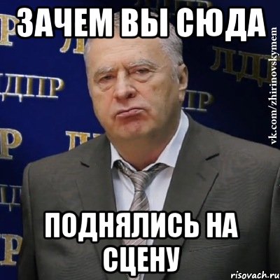 Зачем вы сюда Поднялись на сцену, Мем Хватит это терпеть (Жириновский)