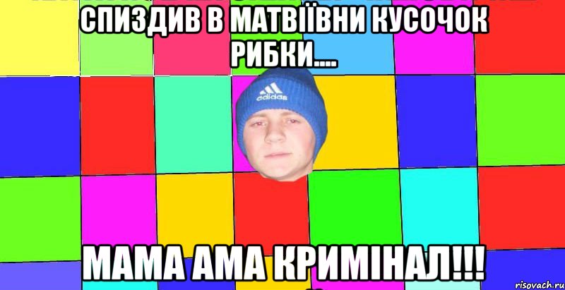 Спиздив в Матвіївни кусочок рибки.... Мама ама кримінал!!!