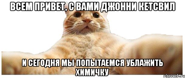 Всем привет, с Вами Джонни Кетсвил и сегодня мы попытаемся ублажить химичку, Мем   Кэтсвилл