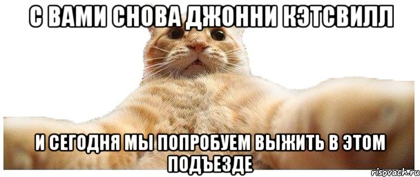 с вами снова джонни кэтсвилл и сегодня мы попробуем выжить в этом подъезде, Мем   Кэтсвилл