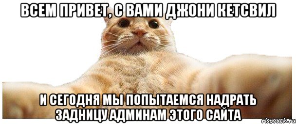 Всем привет, с вами Джони Кетсвил И сегодня мы попытаемся надрать задницу админам этого сайта