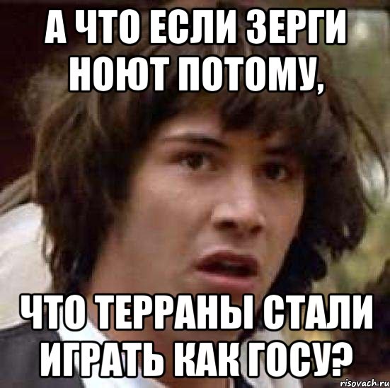 А что если зерги ноют потому, что терраны стали играть как госу?, Мем А что если (Киану Ривз)