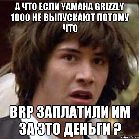 А что если Yamaha Grizzly 1000 не выпускают потому что Brp заплатили им за это деньги ?, Мем А что если (Киану Ривз)