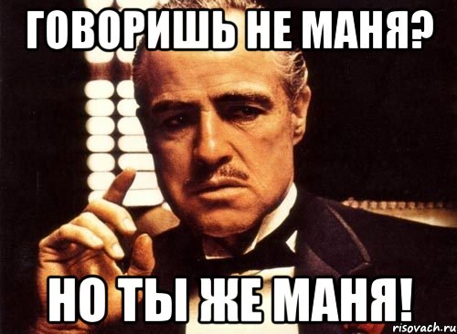 Говоришь не Маня? Но ты же Маня!, Мем крестный отец