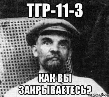 ТГР-11-3 КАК ВЫ ЗАКРЫВАЕТЕСЬ?, Мем   Ленин удивлен