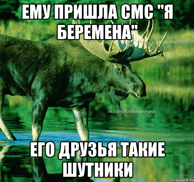 ему пришла смс "я беремена" его друзья такие шутники