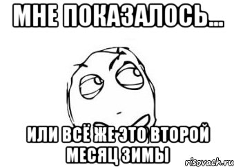 мне показалось... или всё же это второй месяц ЗИМЫ, Мем Мне кажется или